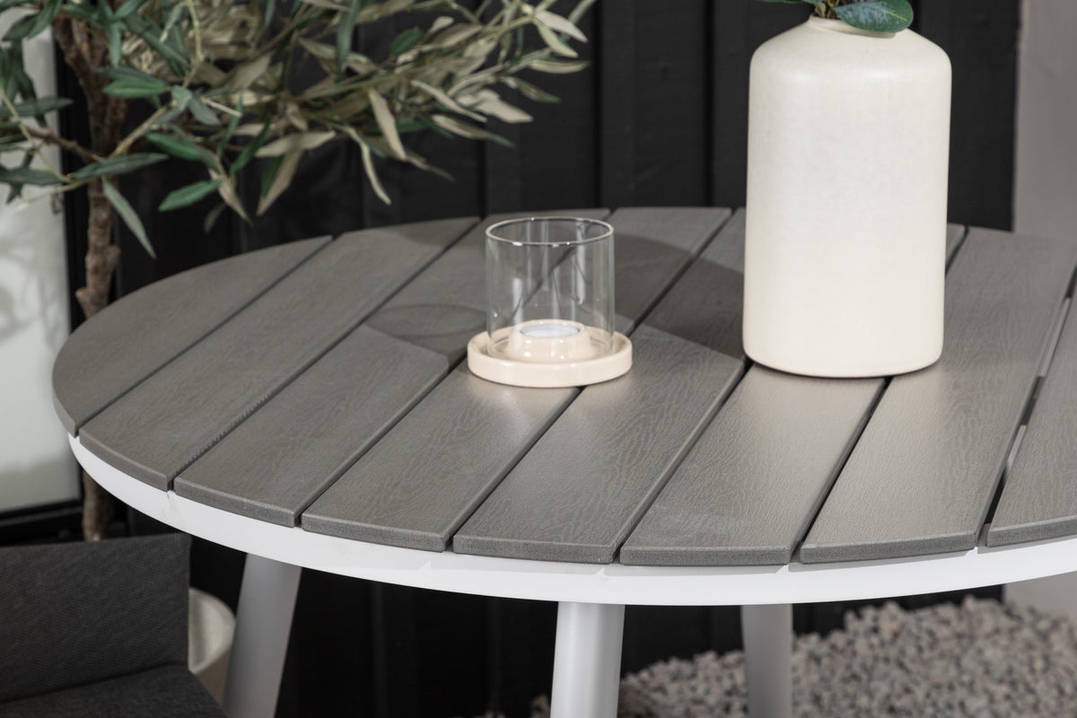 Venture Design Spoga & Break Matstolar 2-pack Grå + Runda Matbord ⌀90 Grå