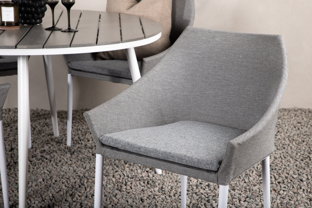 Venture Design Spoga & Break Matstolar 2-pack Grå + Runda Matbord ⌀120 Grå