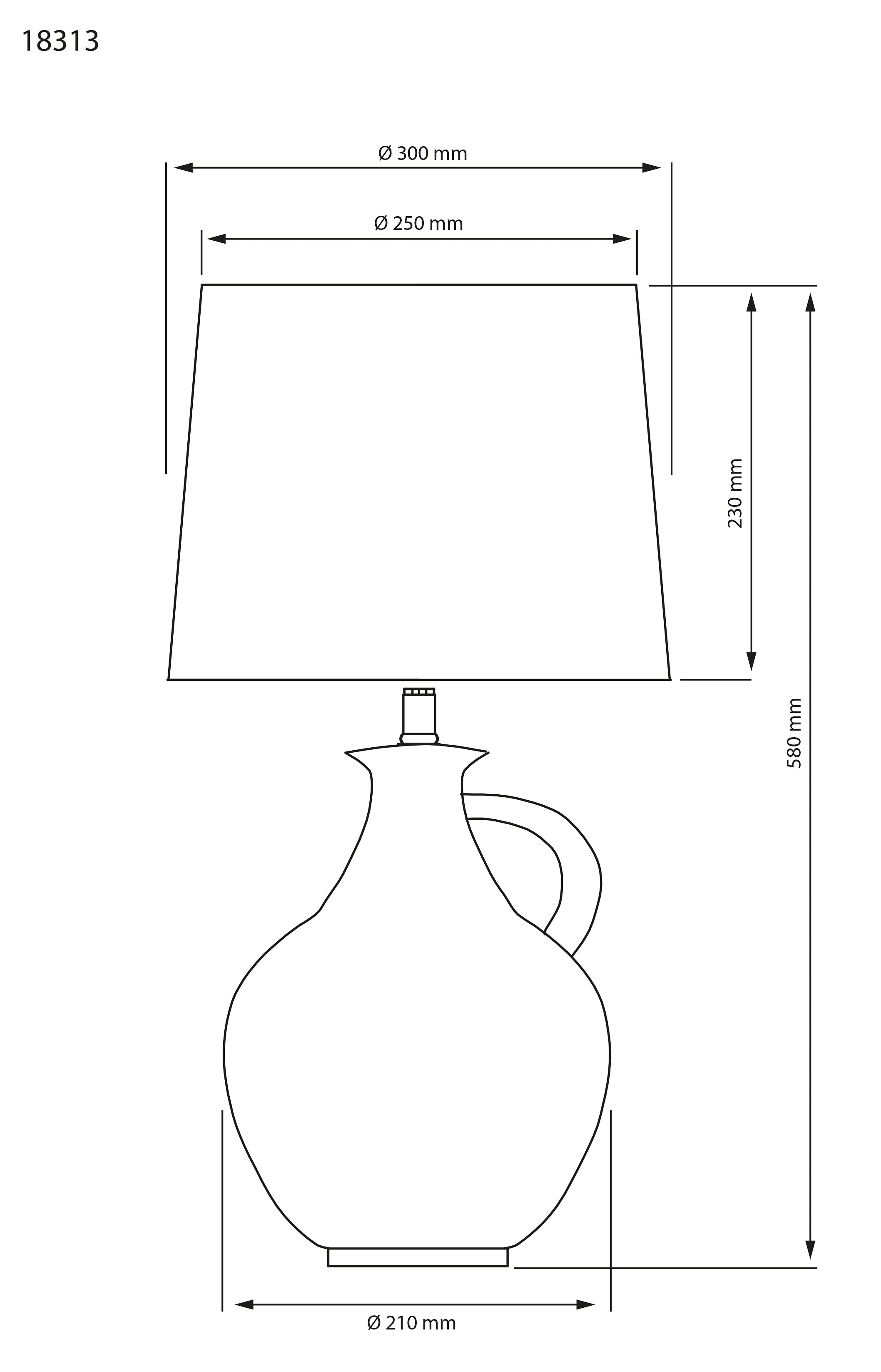 Aneta Home ATHENA bordslampa, naturvit