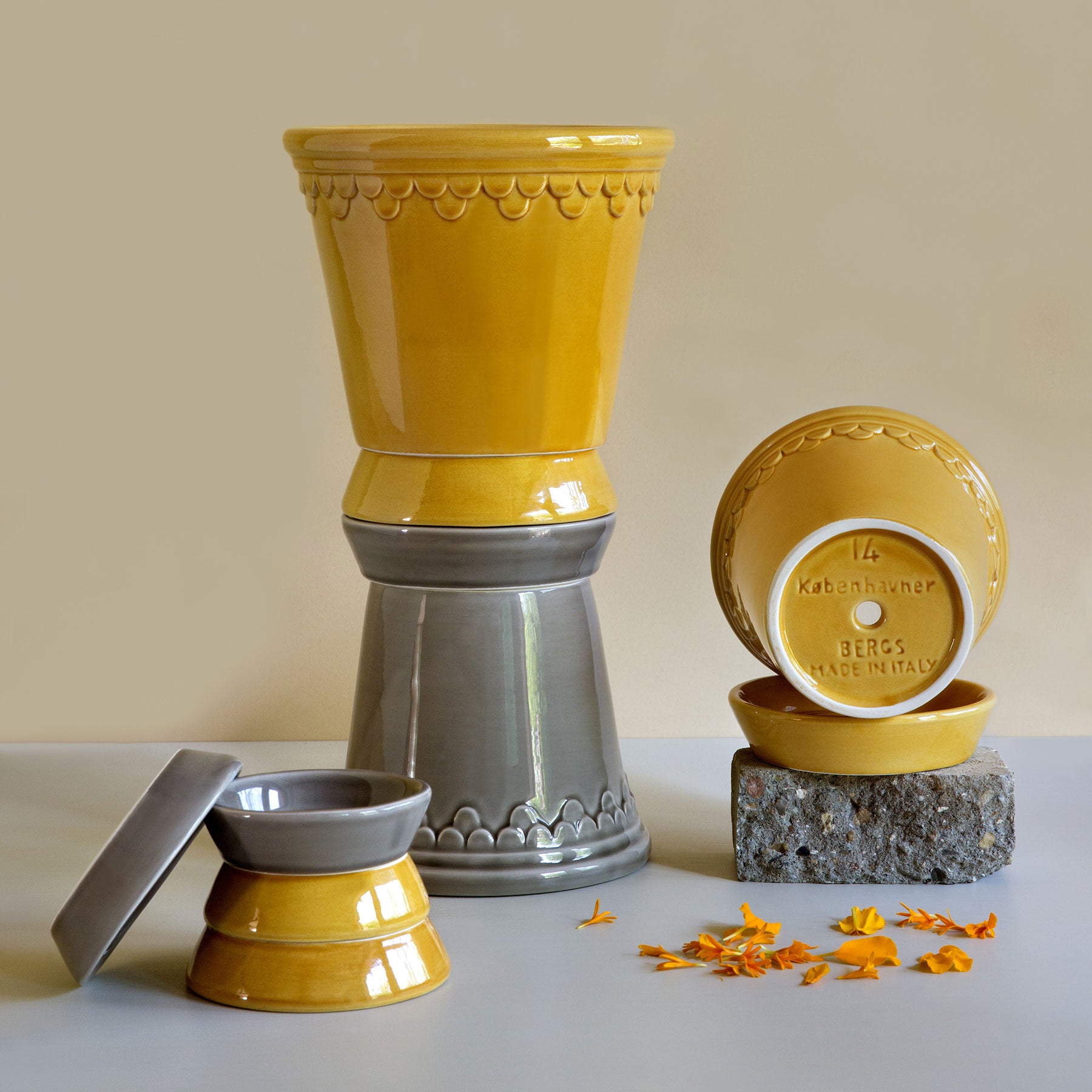 Københavner Pot Amber Yellow