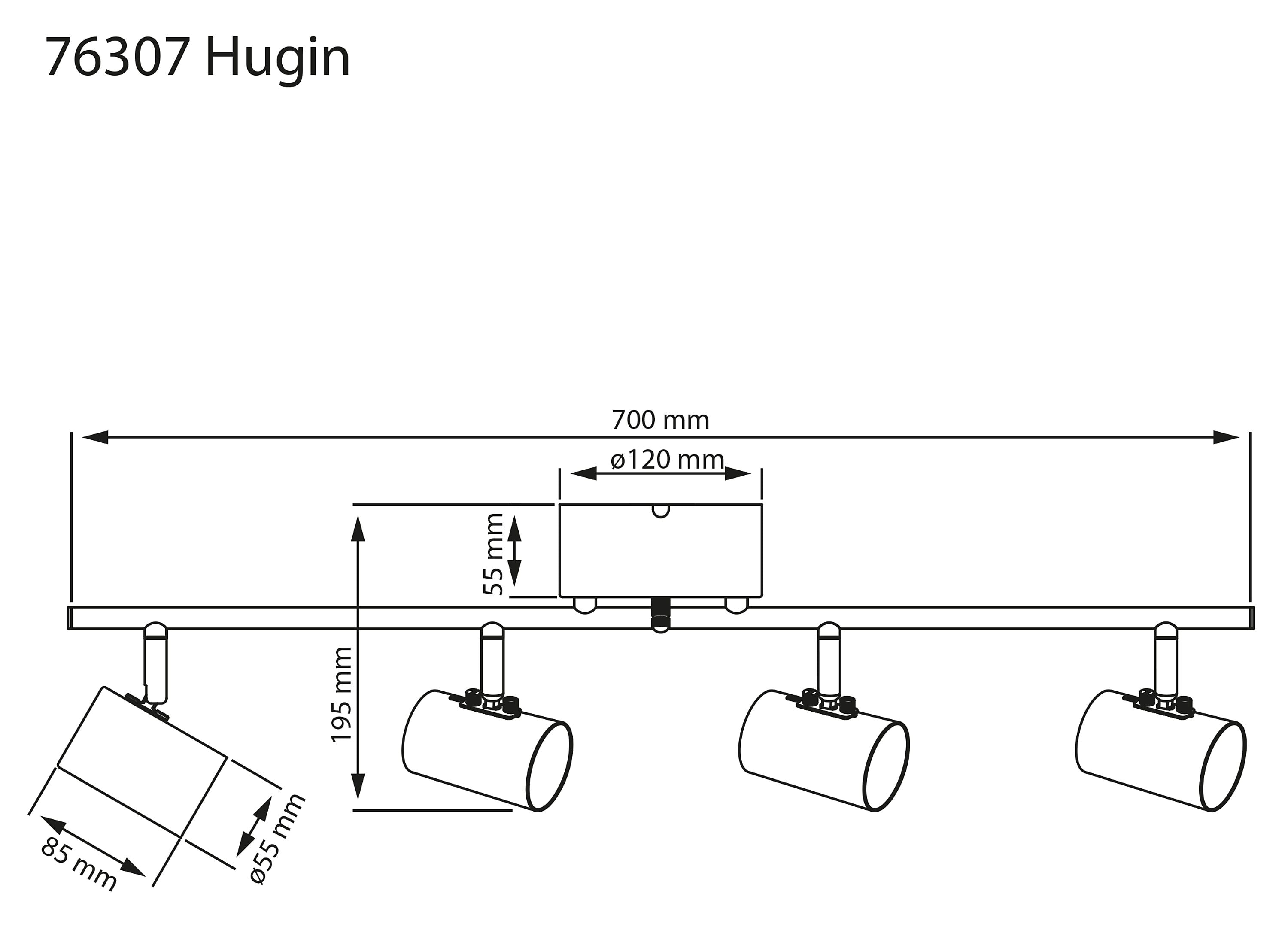 Aneta Home HUGIN takspot 4:a rak