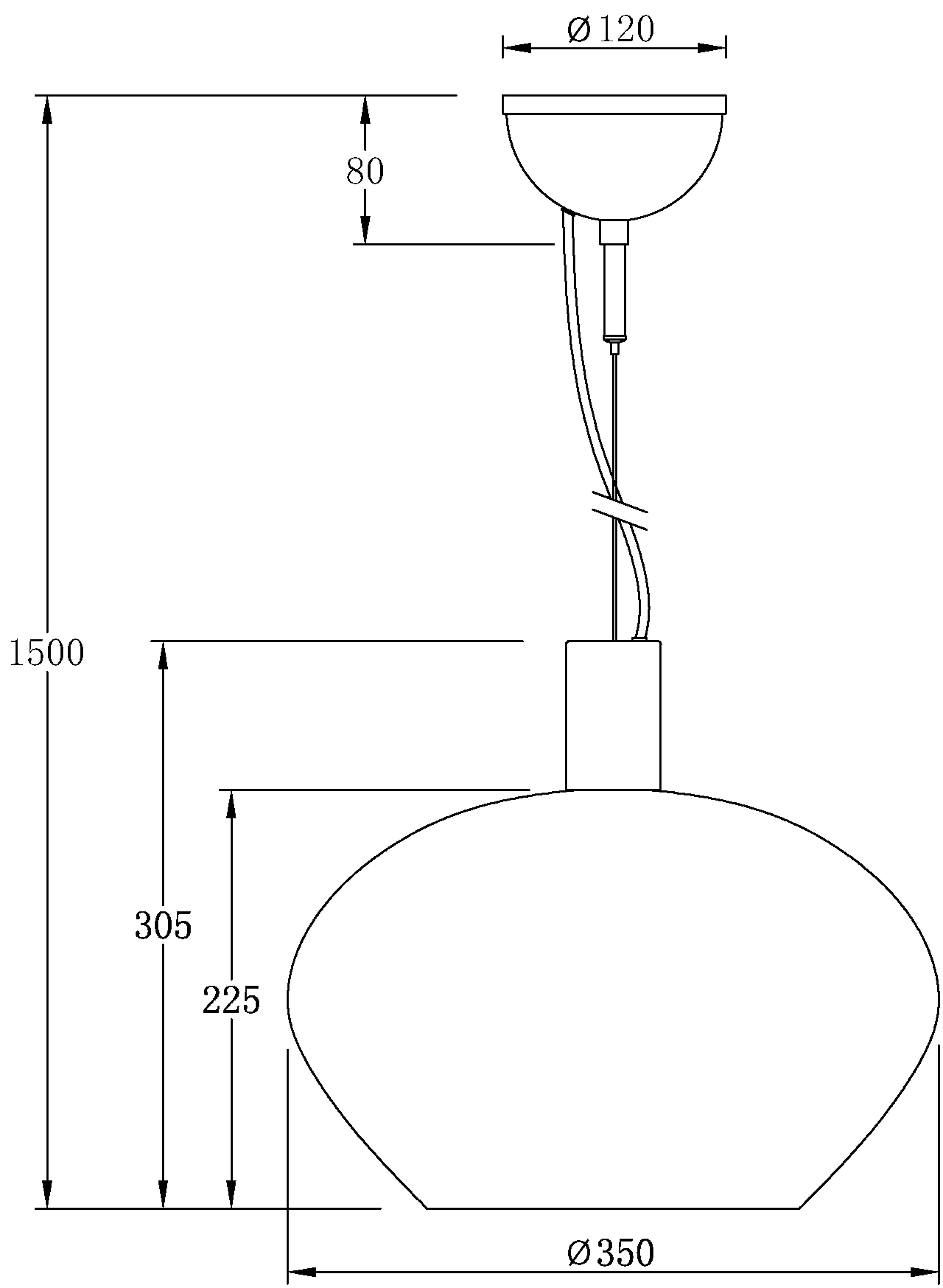 Aneta Home BELL taklampa Ø35 cm