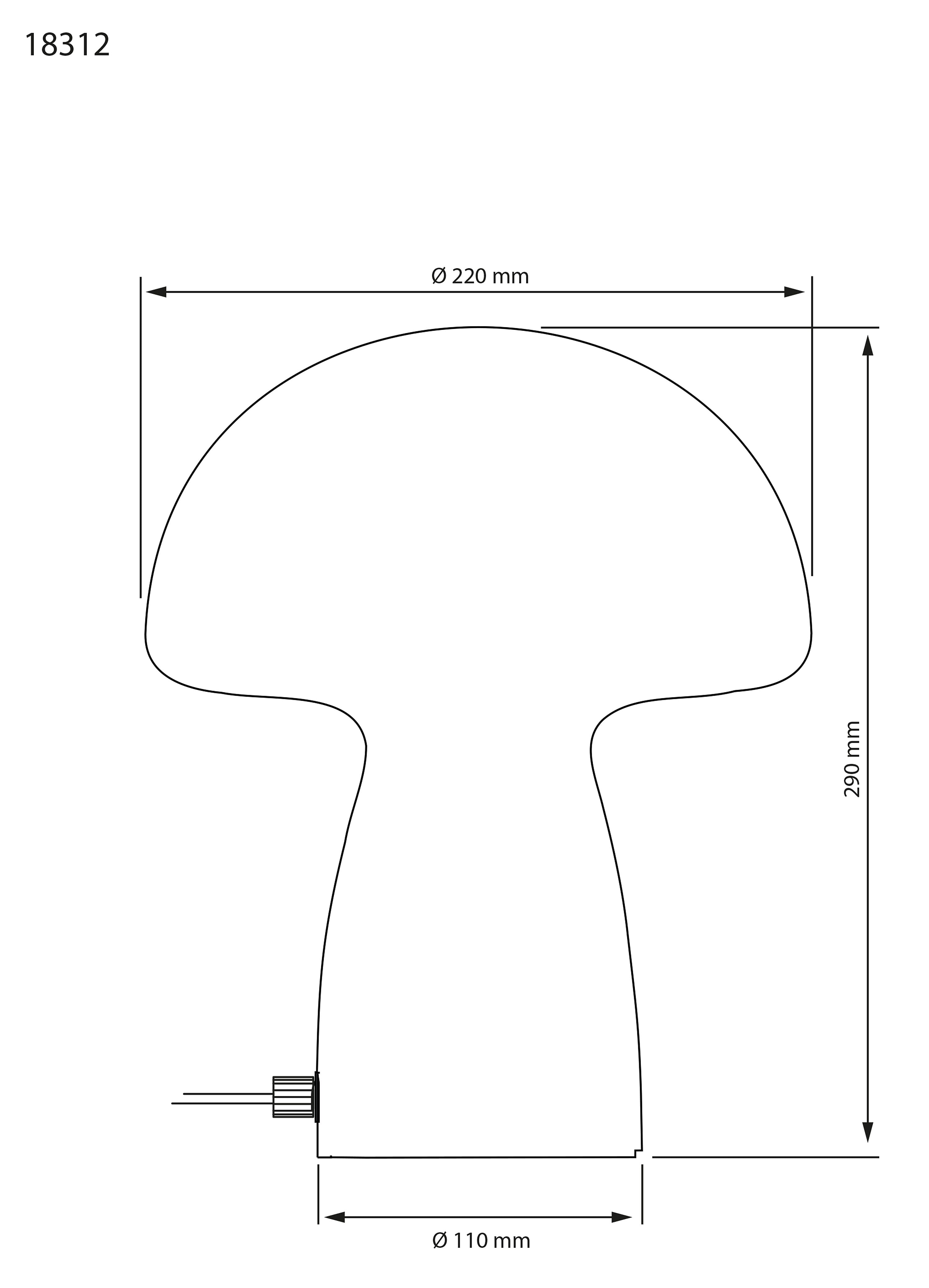 Aneta Home MUSHI bordslampa stor