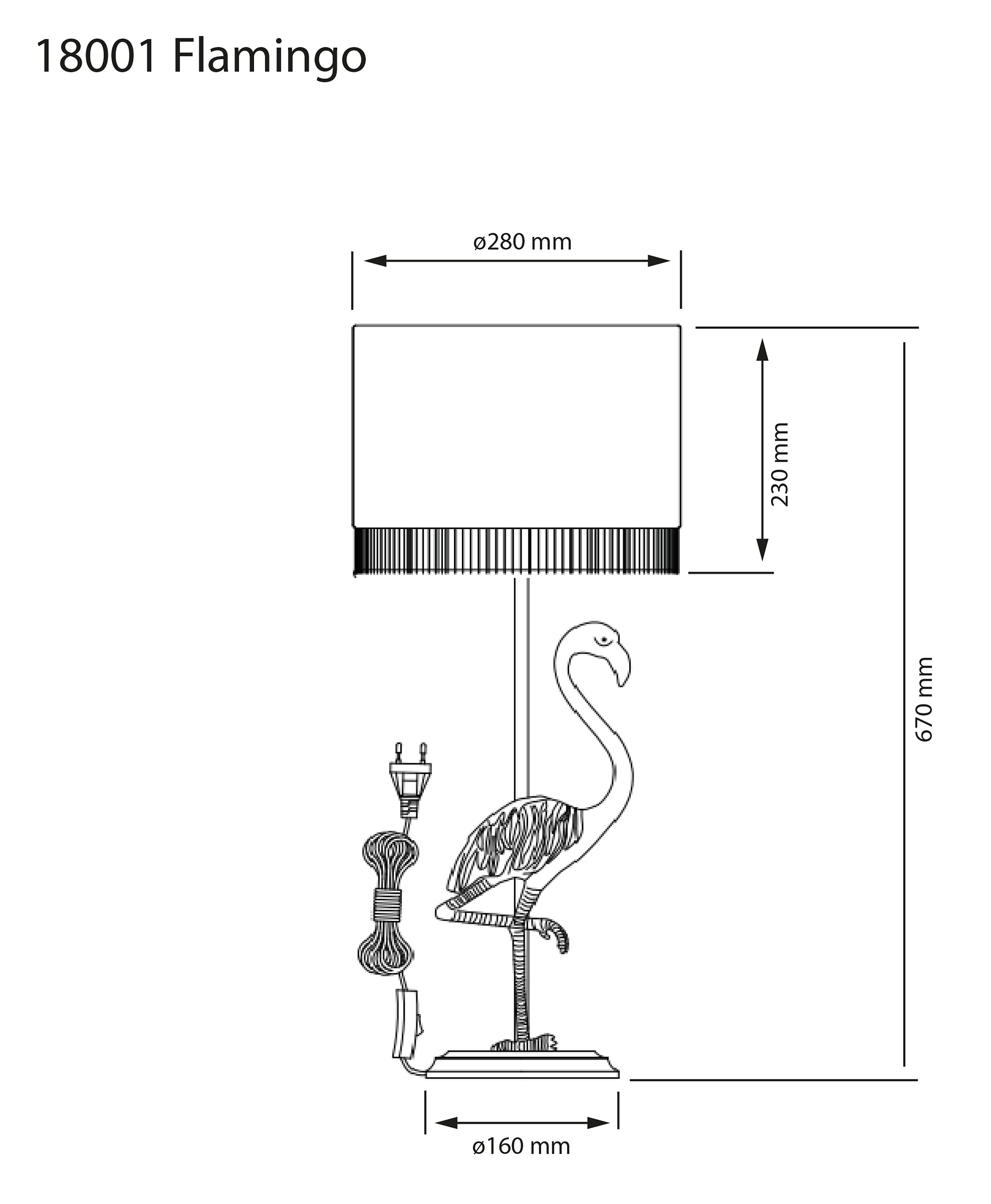 Aneta Home FLAMINGO bordslampa