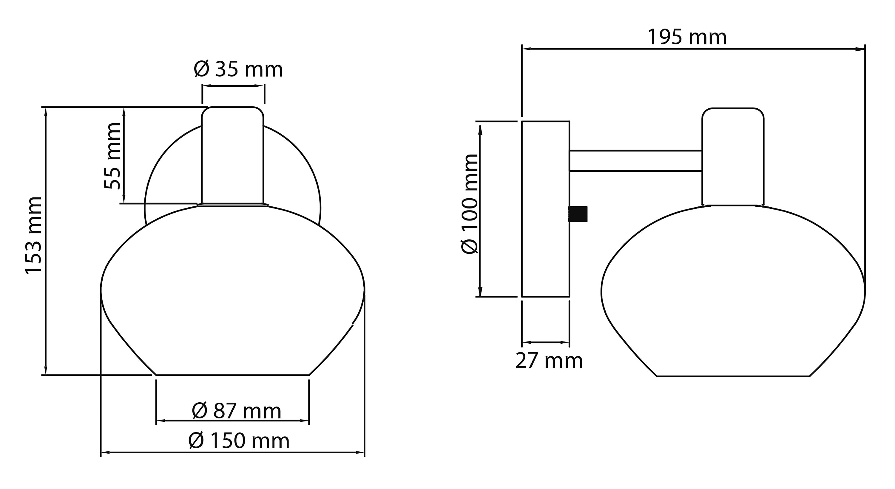 Aneta Home ELBA vägglampa 1:a