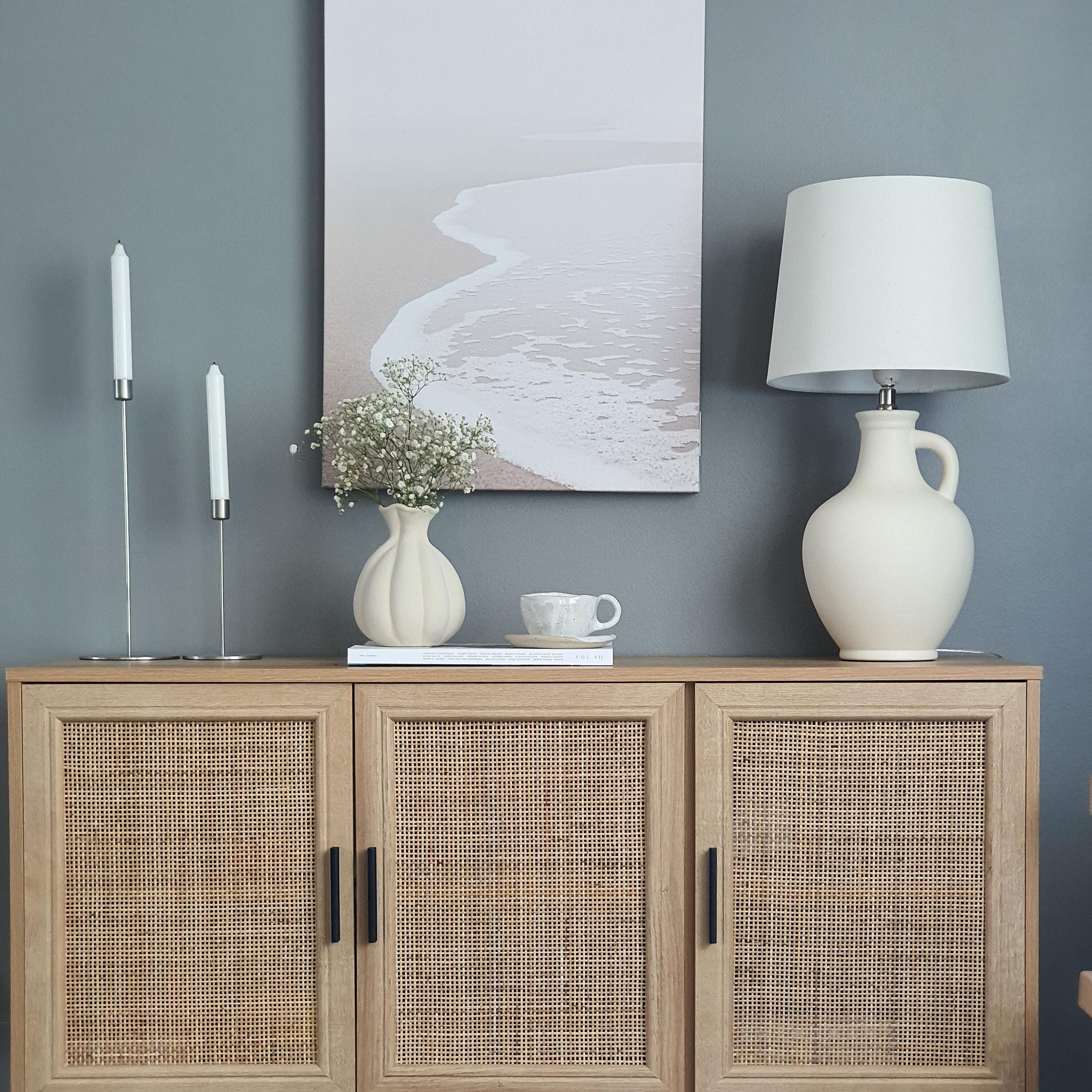 Aneta Home ATHENA bordslampa, naturvit