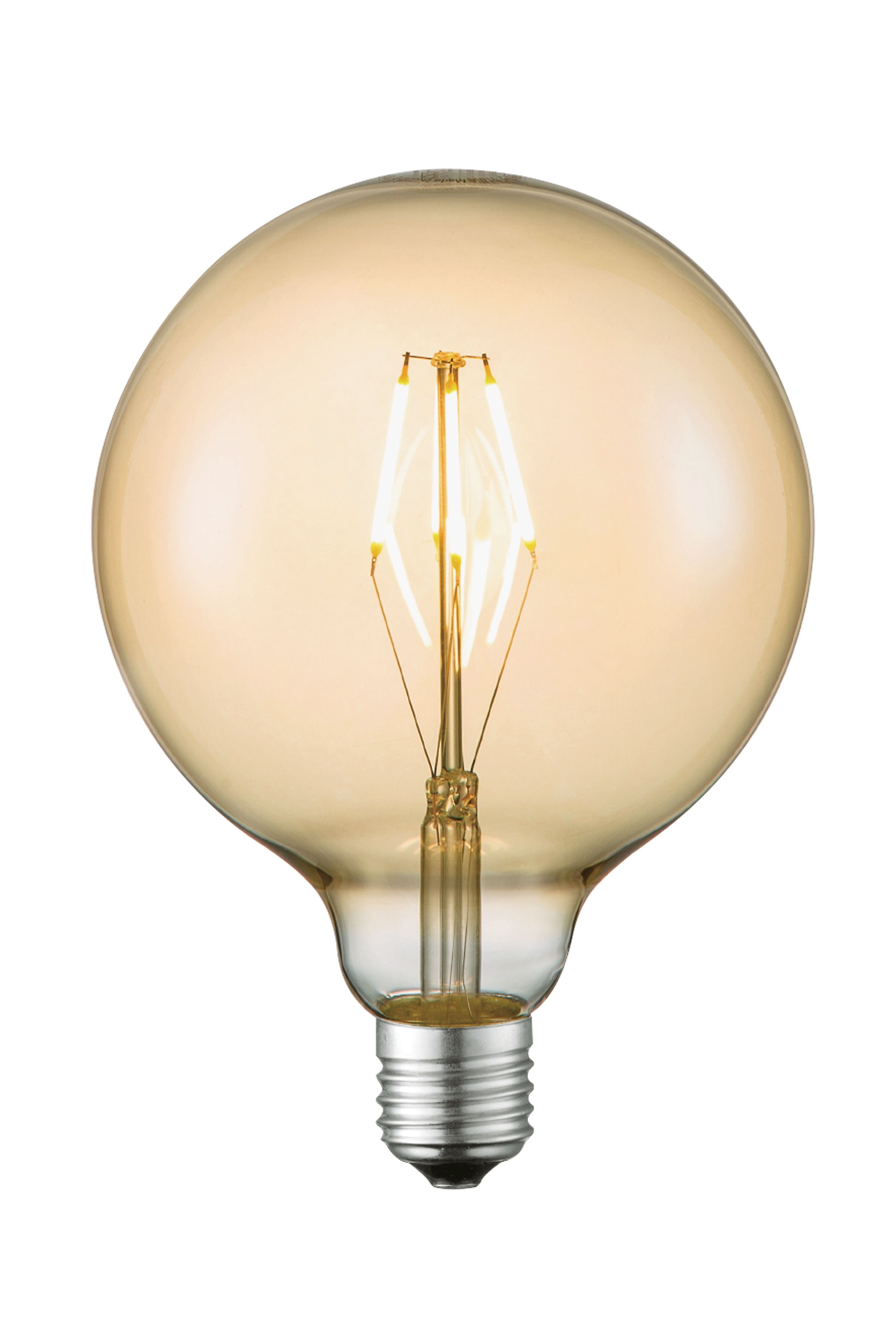 Aneta Home Glob G125 E27 4W LED filament dimbar 2700K, amber
