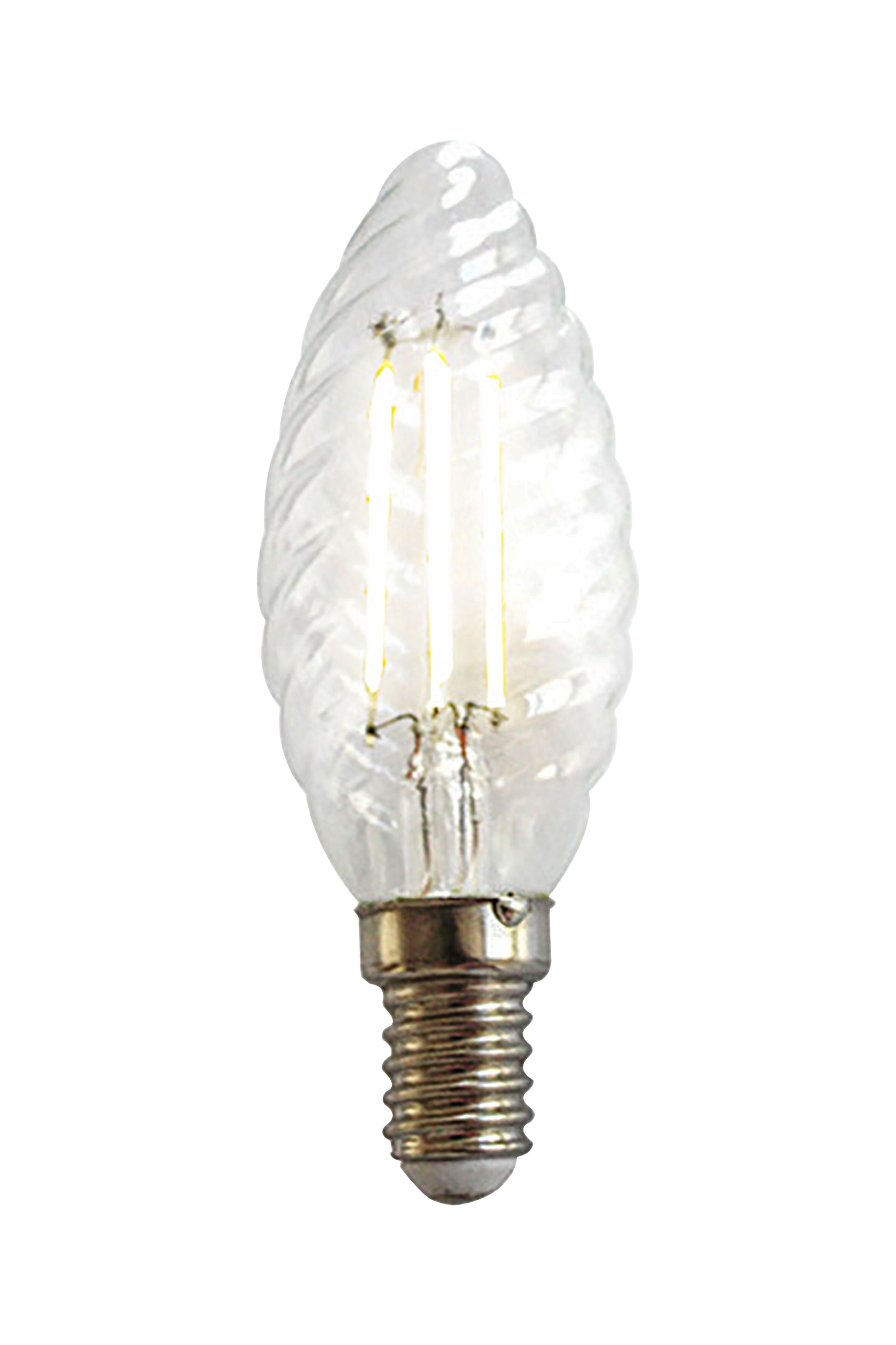 Aneta Home Kronljus E14 vriden 4W LED filament dimbar, klar