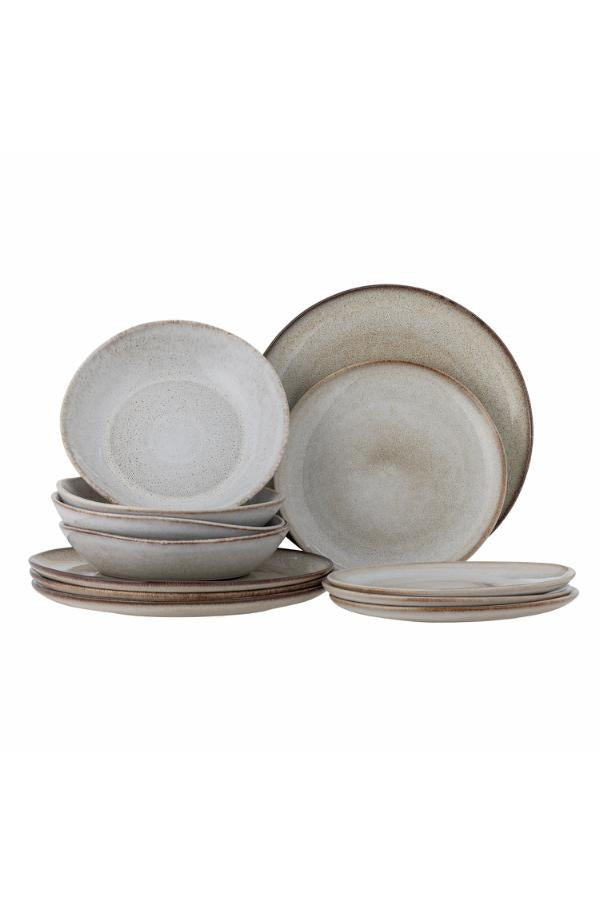 Bloomingville Sandrine Dinnerware Set, Nature, Stoneware