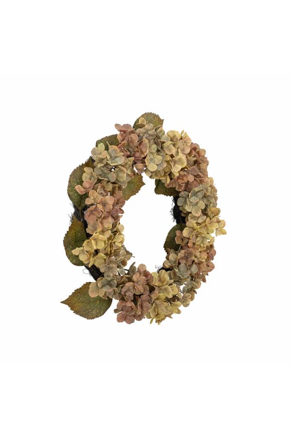 Bloomingville Hydrangea Wreath, Rose, Artificial Flowers