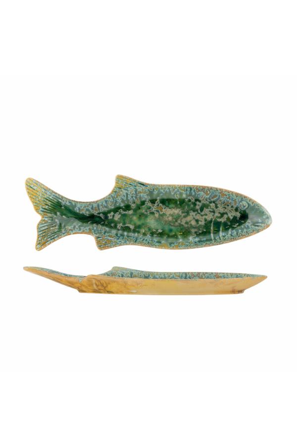 Creative Collection Hadden Serving Plate, Green, Stoneware