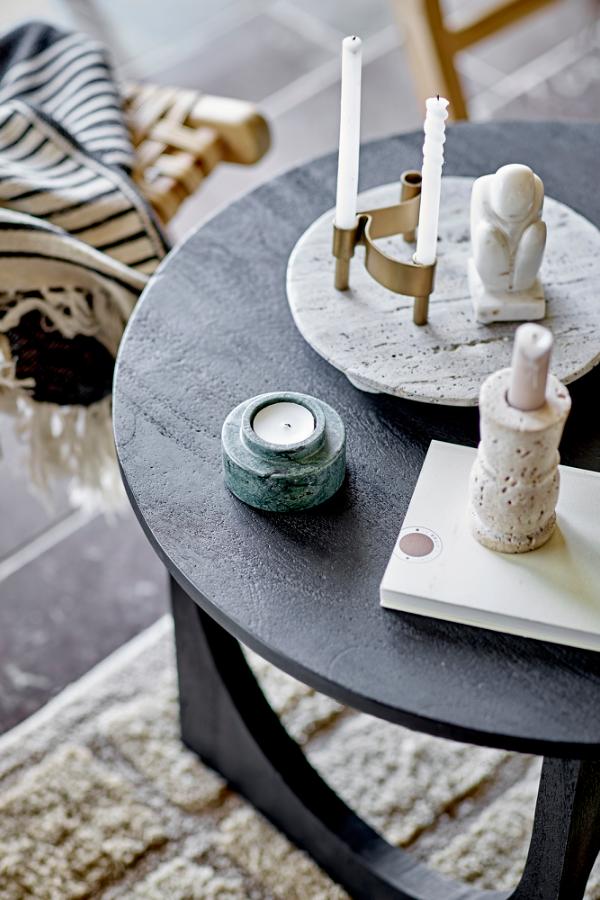 Bloomingville Ilise Candle Holder, Nature, Travertine