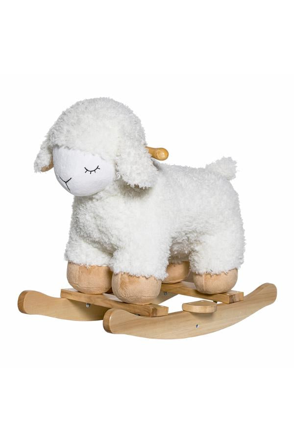 Bloomingville Mini Laasrith Rocking Toy, Sheep, White, Polyester