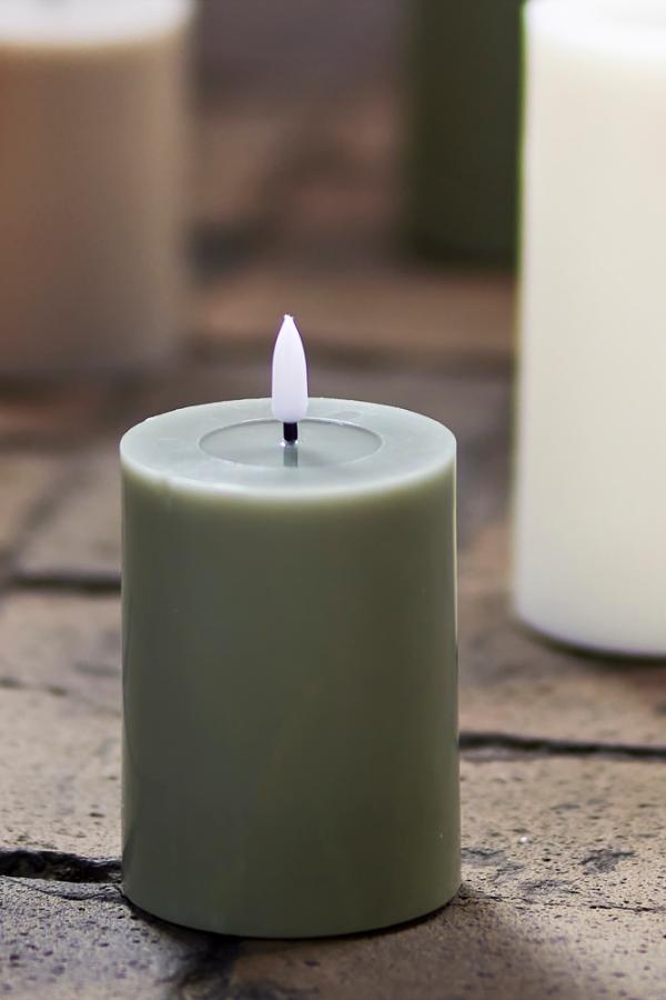 Bloomingville Ponza LED Candle, Green, Paraffin