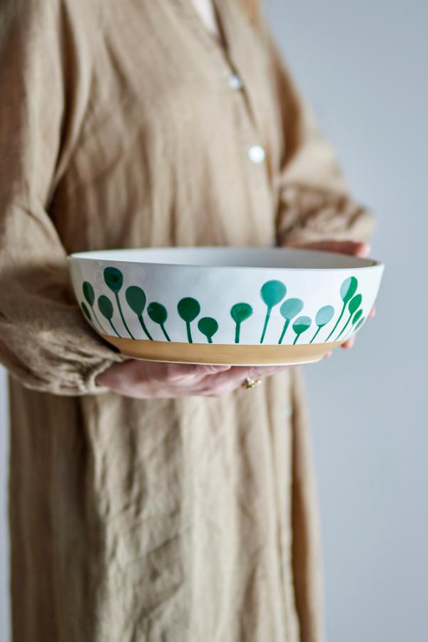Creative Collection Linora Bowl, Green, Stoneware