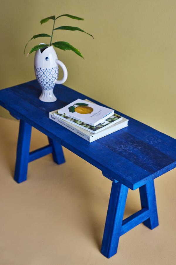 Creative Collection Porir Bench, Blue, Reclaimed Wood
