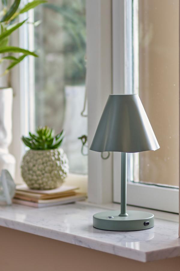 Bloomingville Lianna Portable Lampe, Rechargeable, Green, Metal