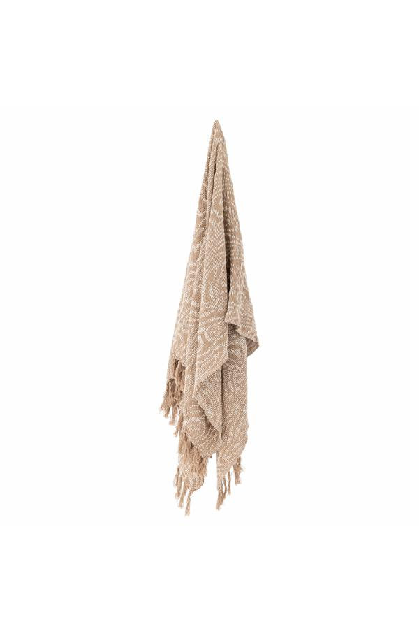Bloomingville Okapi Throw, Brown, Recycled Cotton