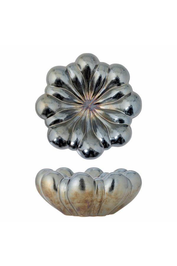 Bloomingville Sheeran Bowl, Silver, Stoneware