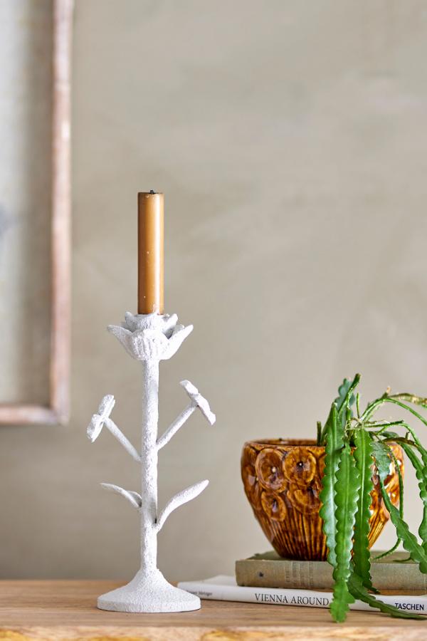 Creative Collection Ranin Candle Holder, White, Iron