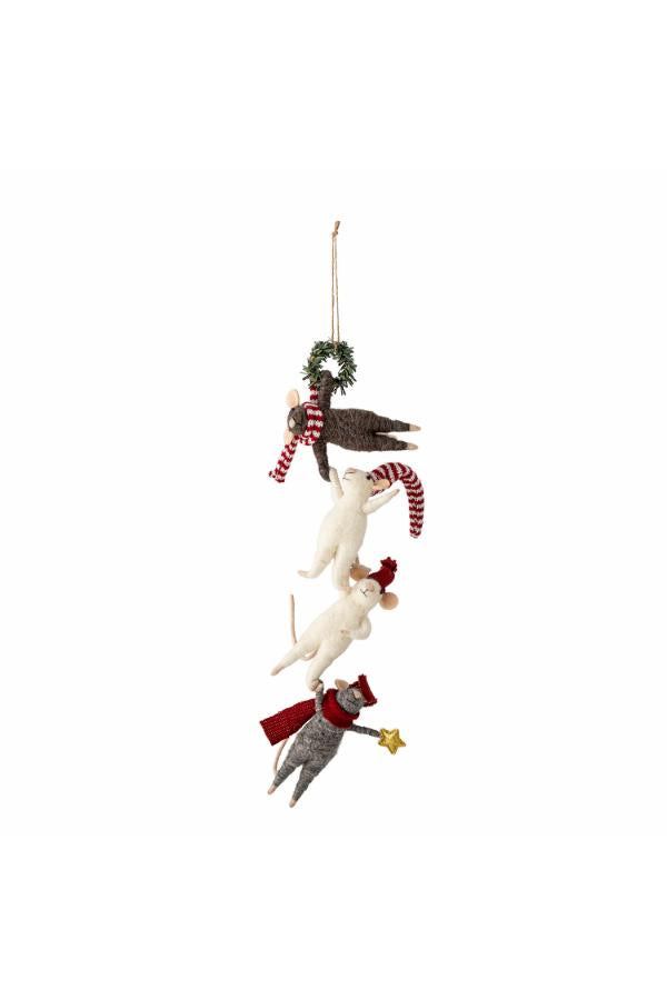 Bloomingville Peo Ornament, White, Wool