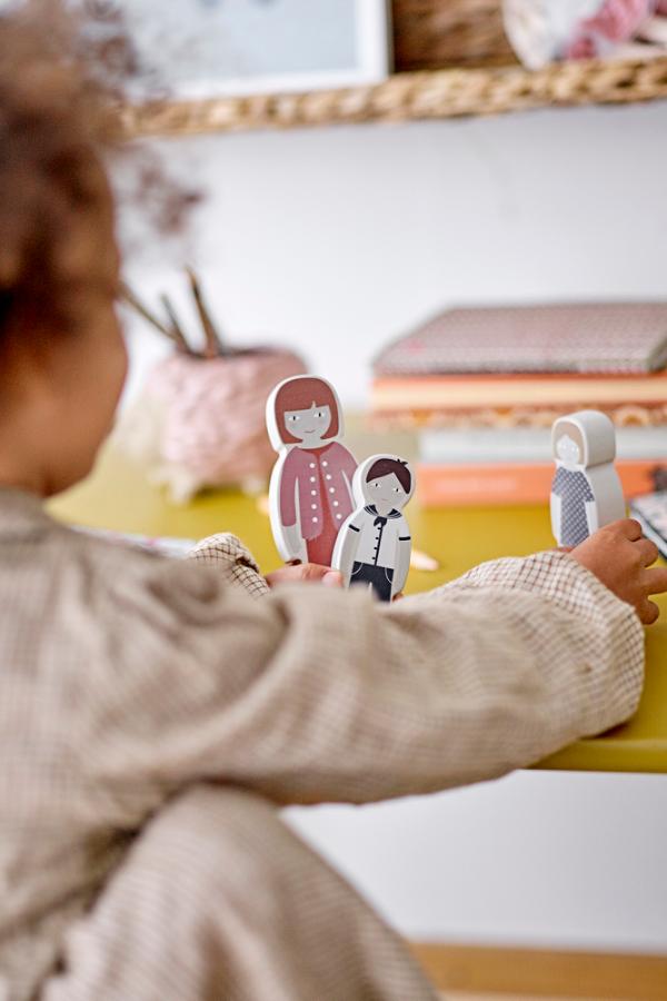 Bloomingville Mini Wilton Play Set, Family, Brown, MDF