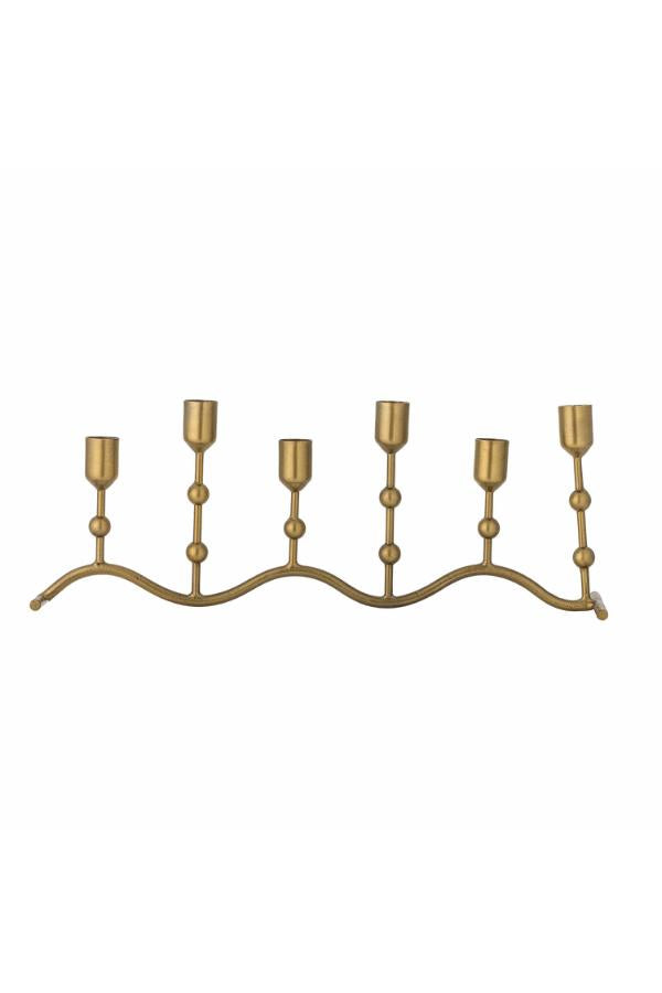 Bloomingville Kiri Candle Holder, Brass, Metal