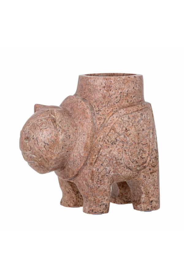 Bloomingville Novia Votive, Brown, Soapstone