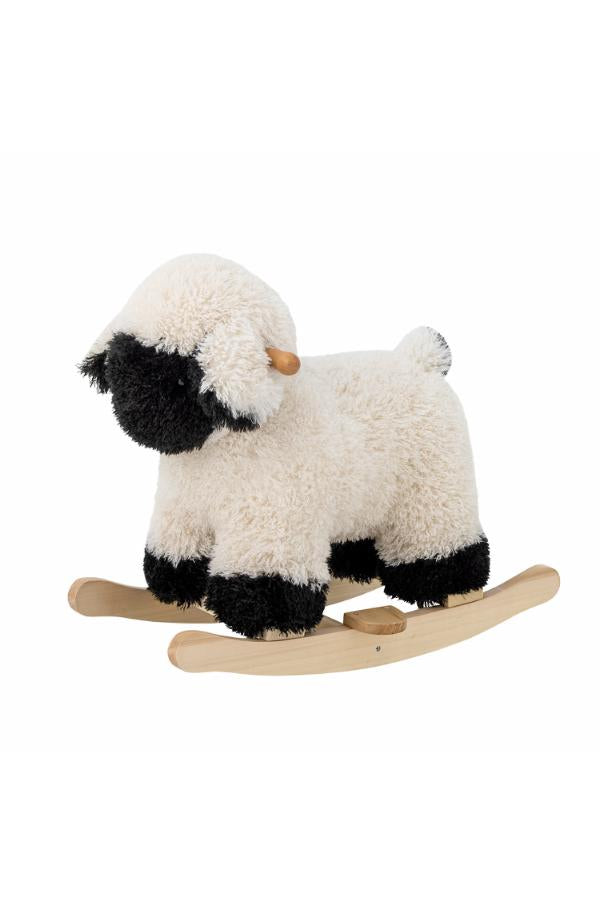 Bloomingville Mini Dolly Rocking Toy, Sheep, White, Polyester