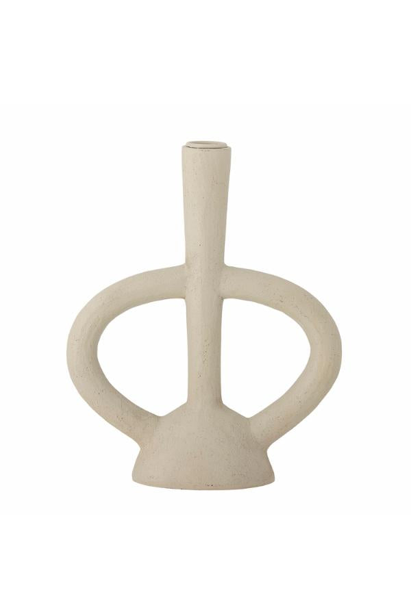 Bloomingville Ramina Candle Holder, White, Polyresin