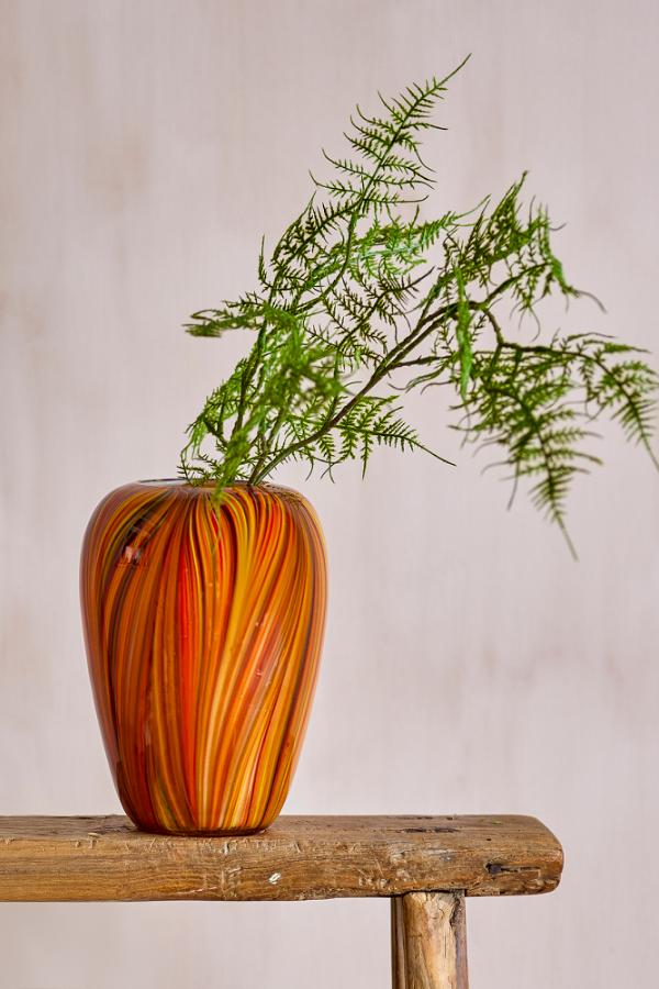 Creative Collection Sunny Vase, Orange, Glass