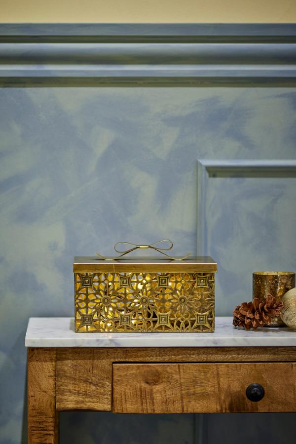 Bloomingville Gretl Box w/Lid, Gold, Metal
