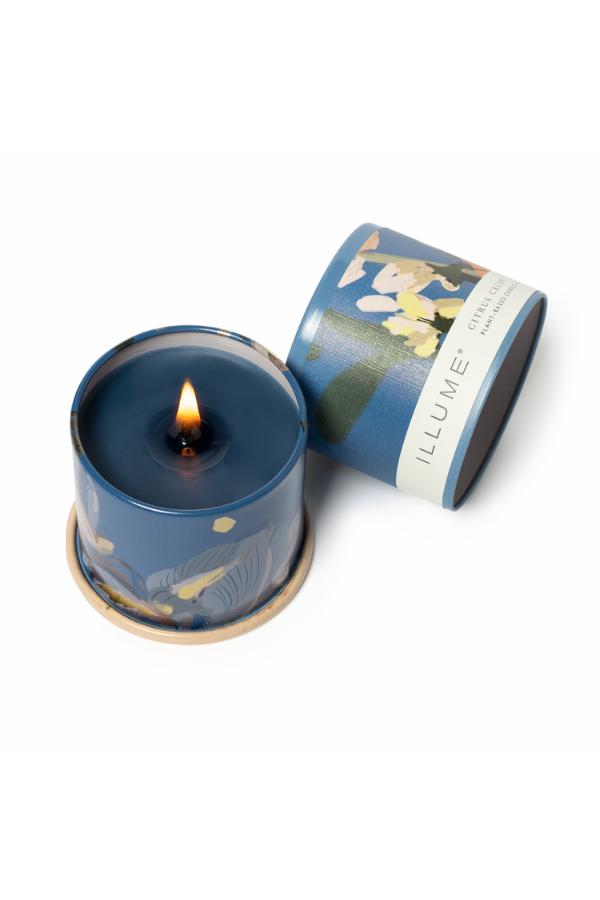 Illume Citrus Crush Demi Vanity Tin Candle, Blue,