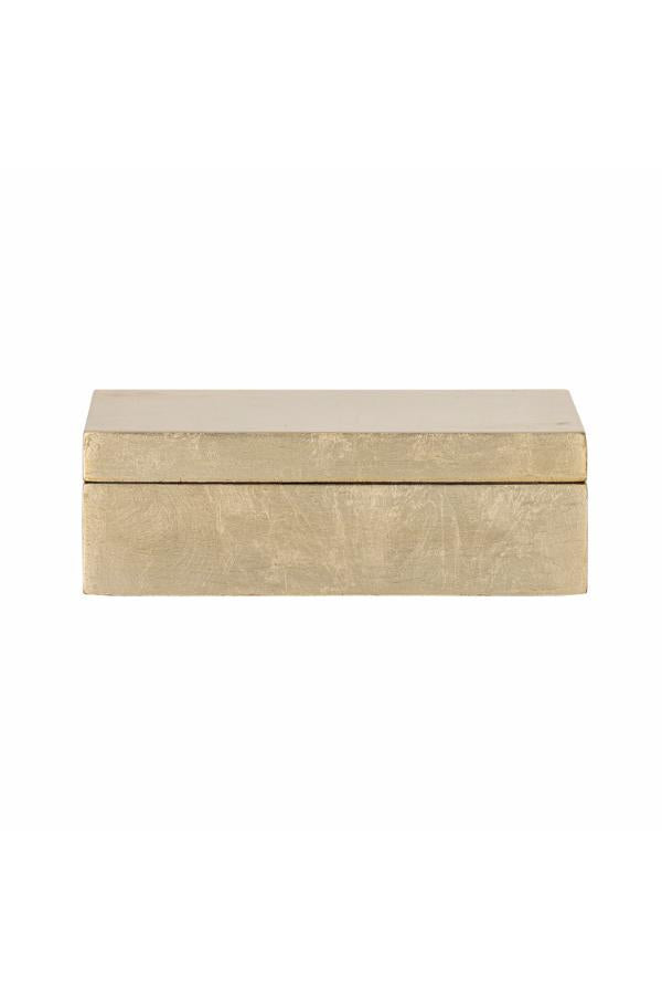Bloomingville Nenon Box w/Lid, Gold, FSC®100%, MDF