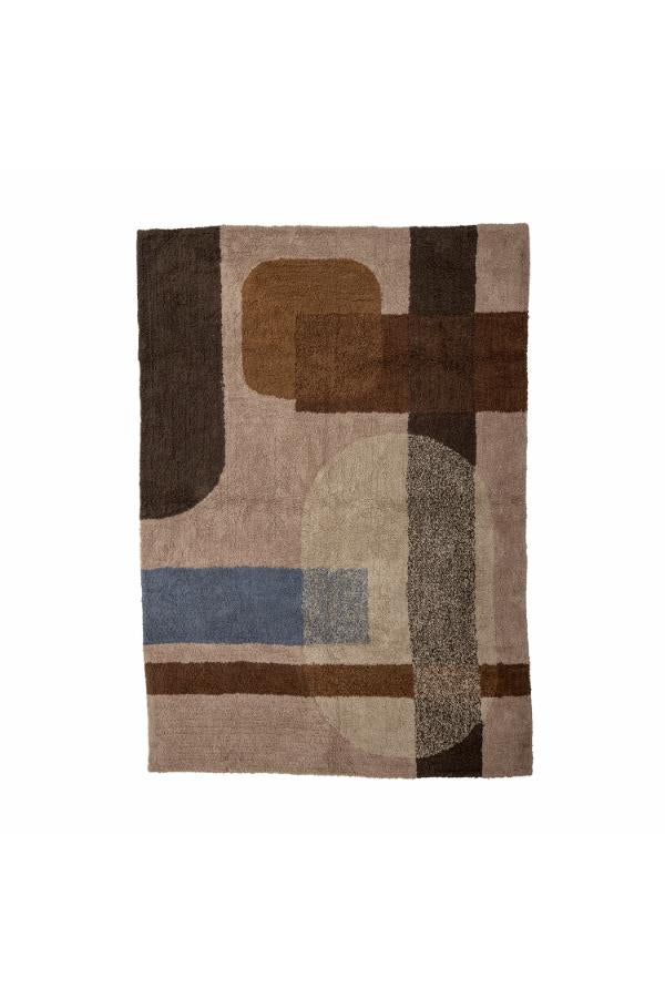 Bloomingville Zofia Rug, Brown, Cotton