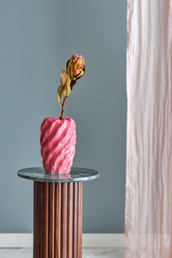 Bloomingville Rowena Vase, Rose, Stoneware