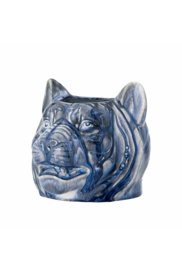 Creative Collection Abner Flowerpot, Blue, Stoneware