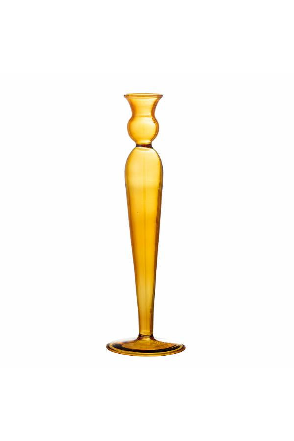 Bloomingville Dara Candle Holder, Yellow, Glass