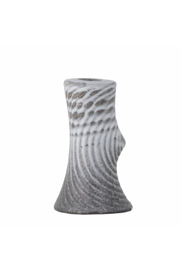 Bloomingville Raheem Candle Holder, Grey, Stoneware