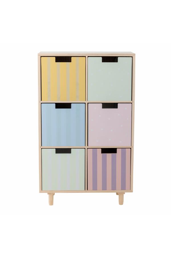 Bloomingville Mini Calle Bookcase w/Drawers, Multi, Paulownia