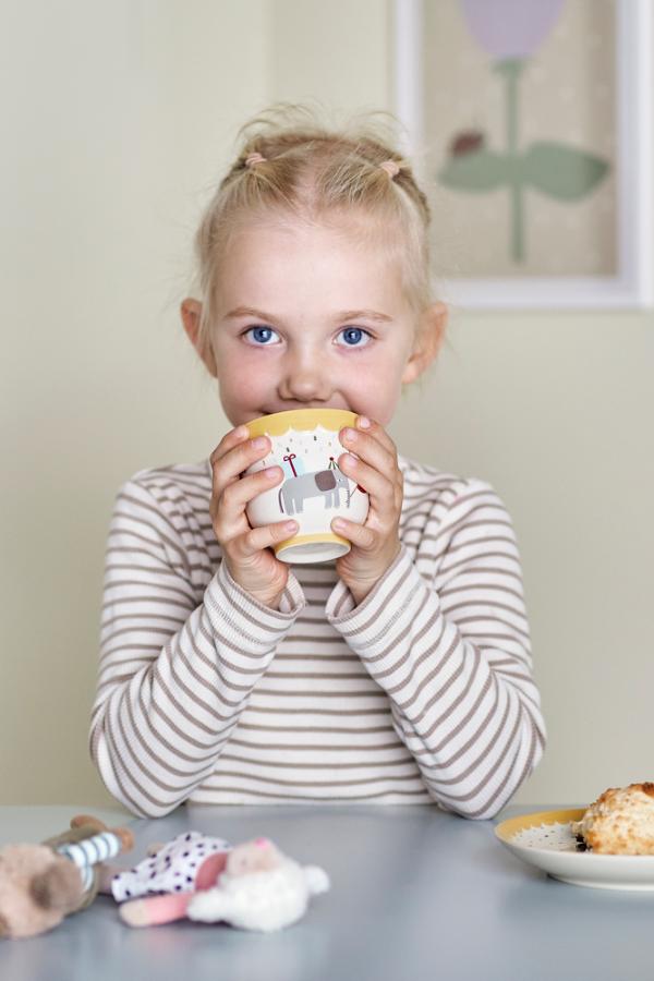 Bloomingville Mini Celebrate Cup, Yellow, Stoneware