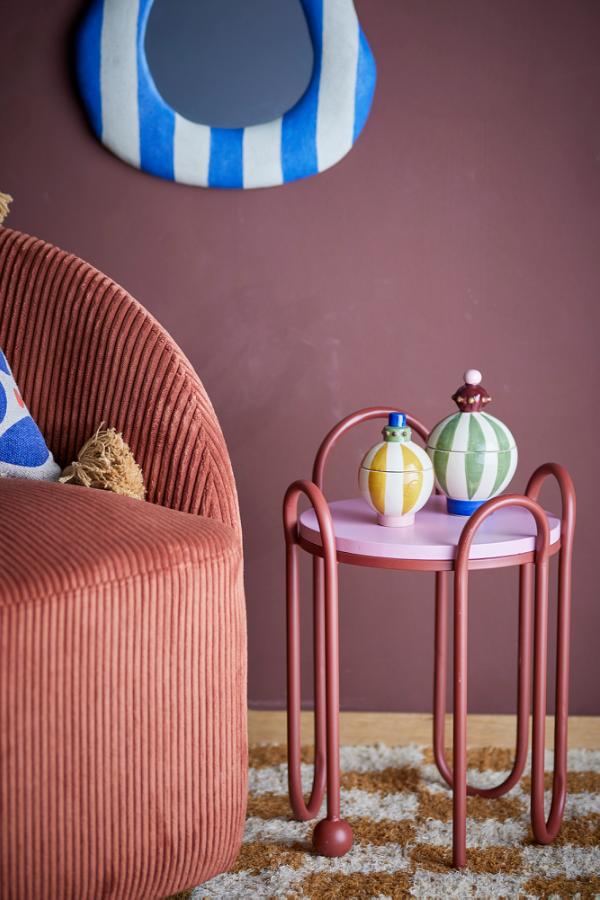 Bloomingville Whimsica Side Table, Red, Metal