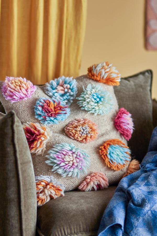 Bloomingville Somma Cushion, Multi, Wool