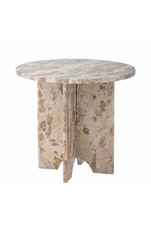 Bloomingville Jasmia Side Table, Brown, Marble