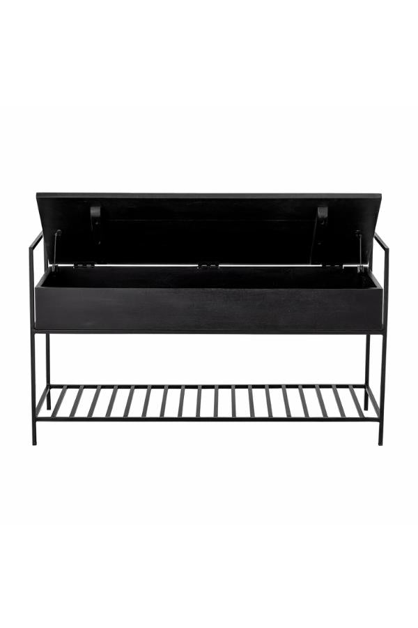 Bloomingville Abelone Bench, Black, FSC®100%, Mango