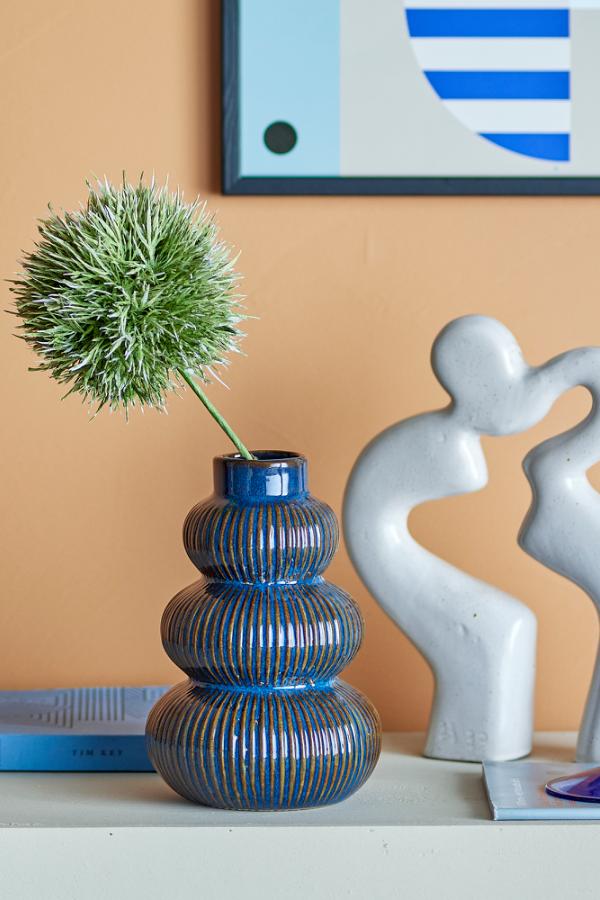 Bloomingville Myrtle Vase, Blue, Stoneware