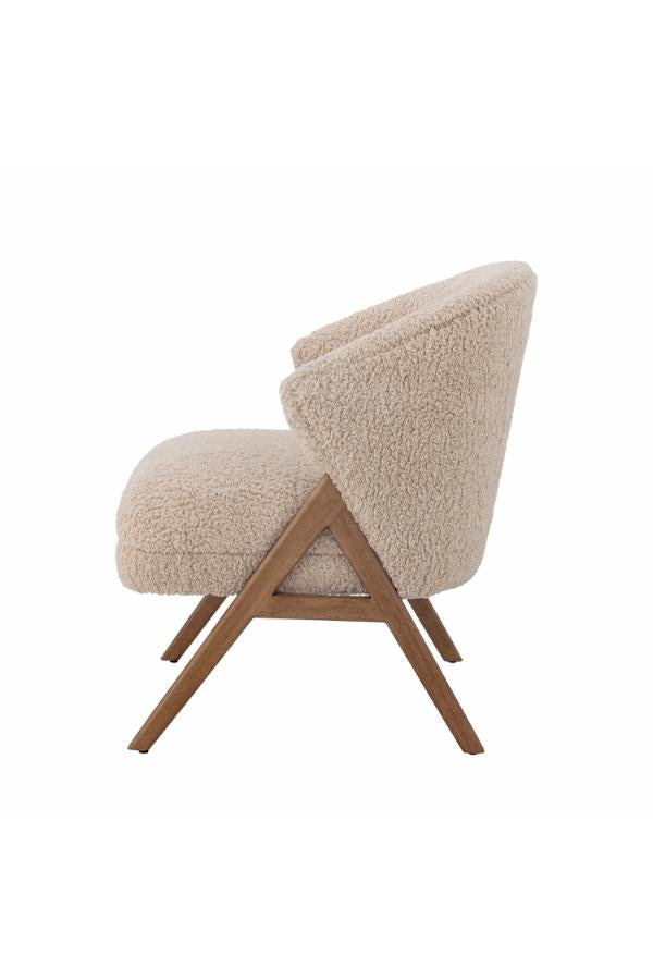 Bloomingville Camino Lounge Chair, Nature, FSC®100%, Rubberwood