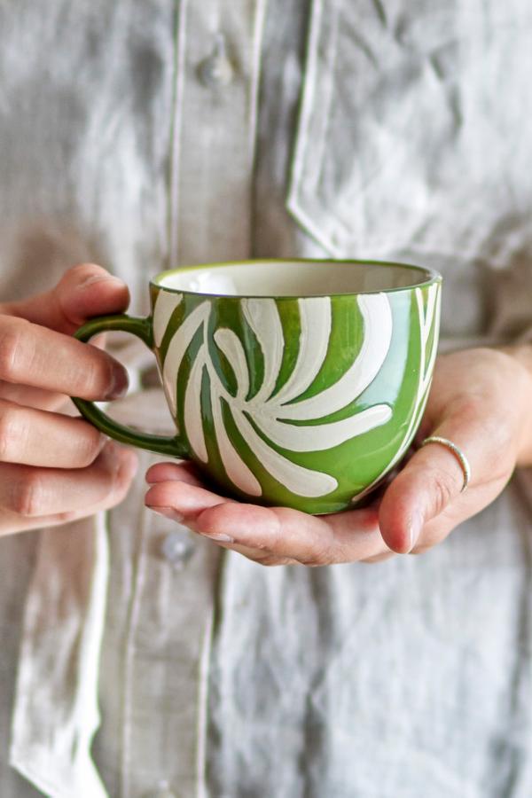 Bloomingville Heikki Cup, Green, Stoneware