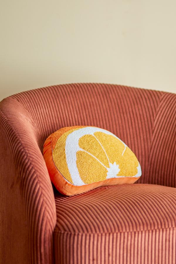 Bloomingville Navelina Cushion, Yellow, Cotton