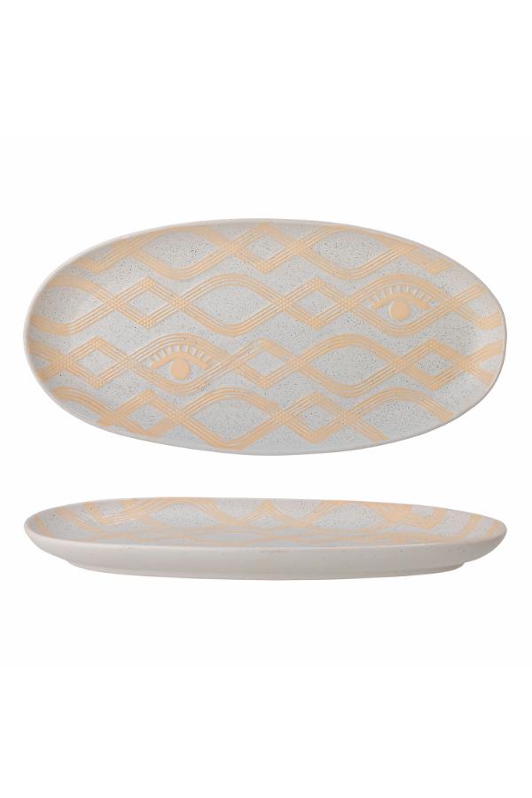 Bloomingville Newa Tray, Nature, Stoneware